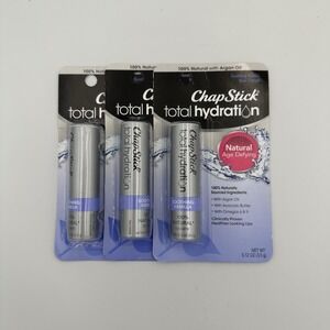 (3) CHAPSTICK Total Hydration Age Defying SOOTHING VANILLA Non-Tinted NEW